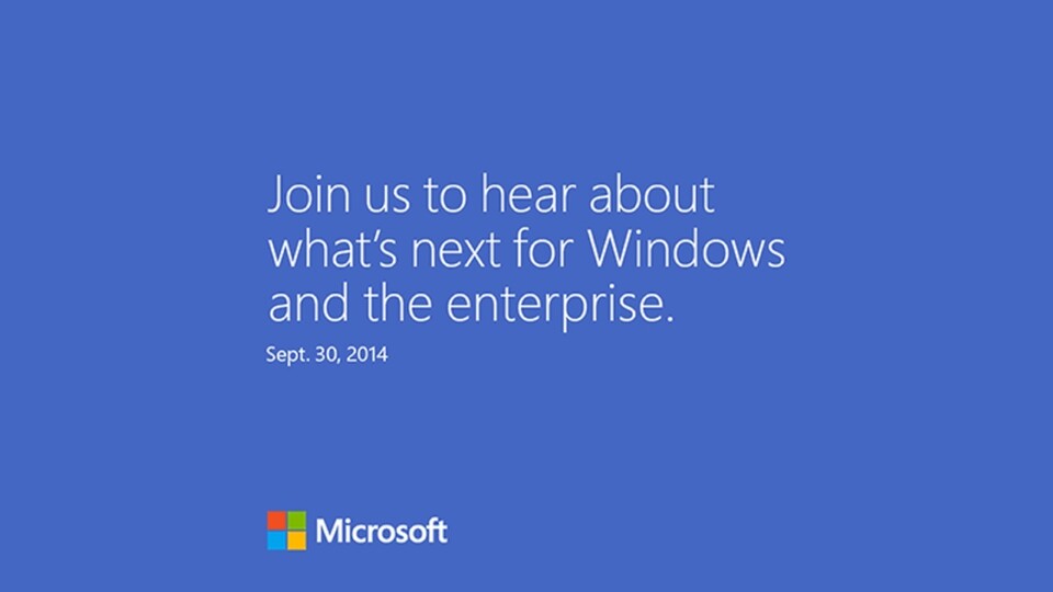 Microsoft verschickt diese Einladung für den 30. September 2014. (Bildquelle: The Verge)