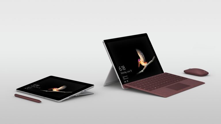 Microsofts Surface GO will mit günstigem Preis und geringem Gewicht punkten.