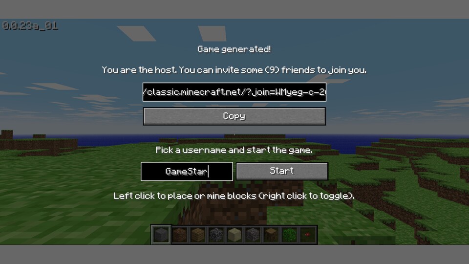 Sobald ihr den Link aufruft, wird eine originale Minecraft-Welt mit all ihren Ecken und Kanten generiert.