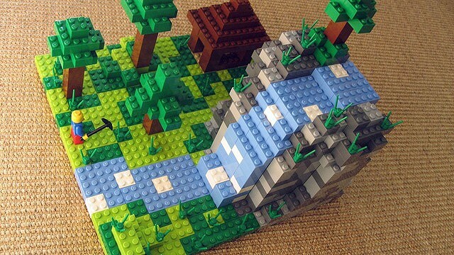 So könnte Minecraft aus Lego-Steinchen aussehen.