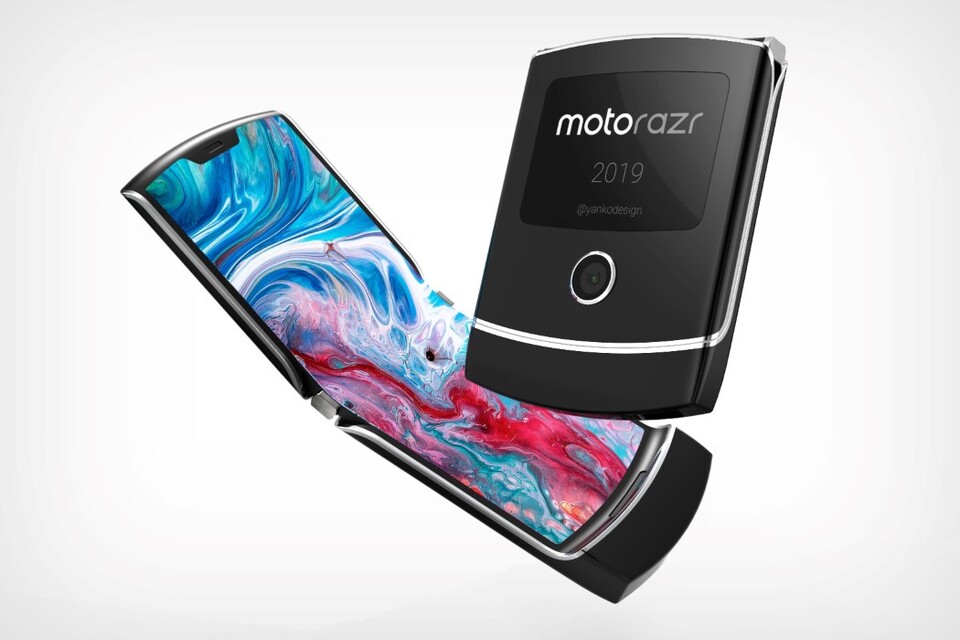 Das Motorola Razr Falt-Smartphone könnte günstiger sein als die Modelle von Samsung und Huawei. (Bild: Yanko Design)