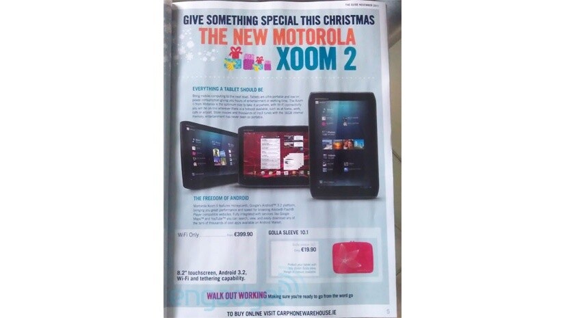 Das Motorola Xoom 2 wird in Irland bald erhältlich sein.