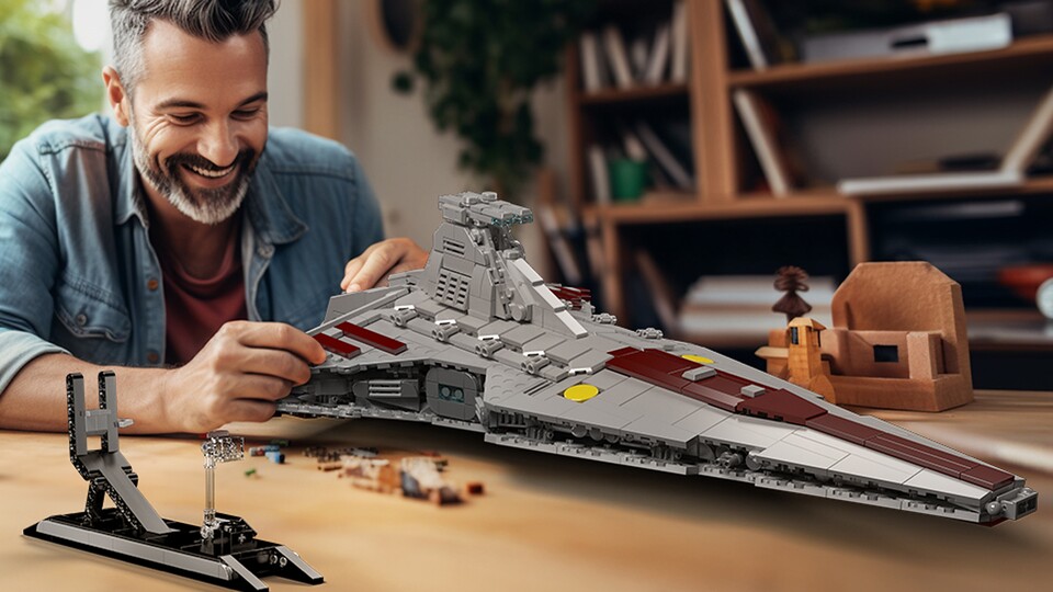 Der Venator Sternenzerstörer der Republik sieht auch im LEGO-Style richtig gut aus!