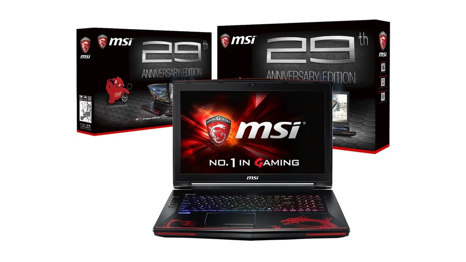 Das MSI GT72S-6QF Dominator Pro G in der »29th Anniversary Edition« und der neuen Geforce GTX 980.