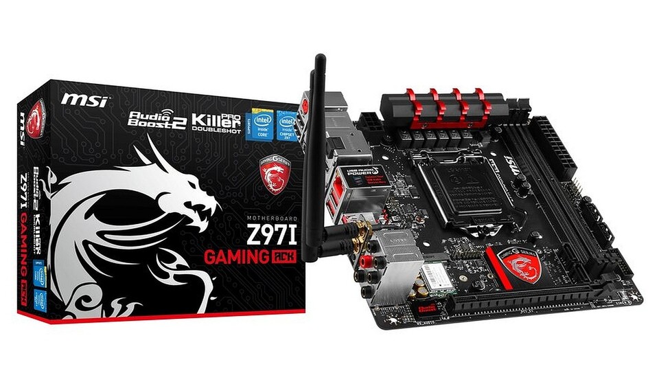 Mini-ITX für Gamer bietet (unter anderem) MSI. Neu im Reigen ist das Z97I Gaming ACK.