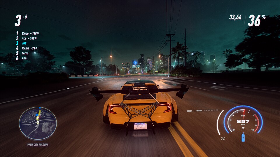 Need for Speed Heat sieht vor allem nachts spektakulär aus.