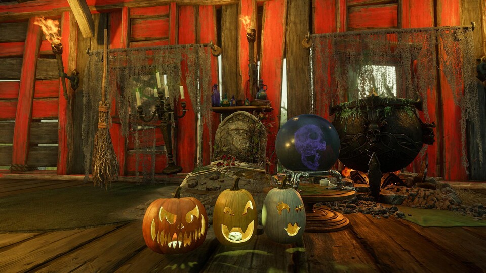 Mit diesen Gegenständen erstrahlt auch euer Haus in New World passend zu Halloween in gruseligem Glanz.