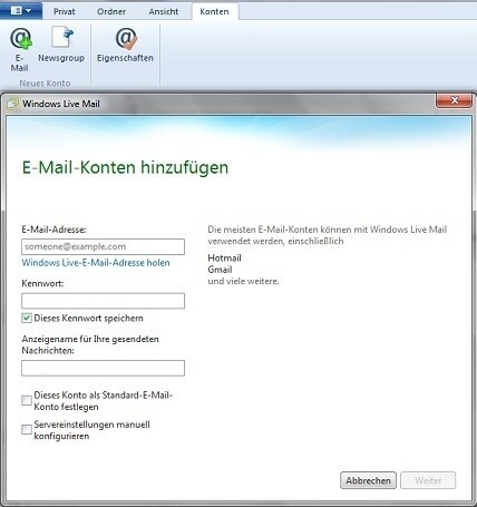 Nicht jeder freundet sich mit Windows Live Mail an.