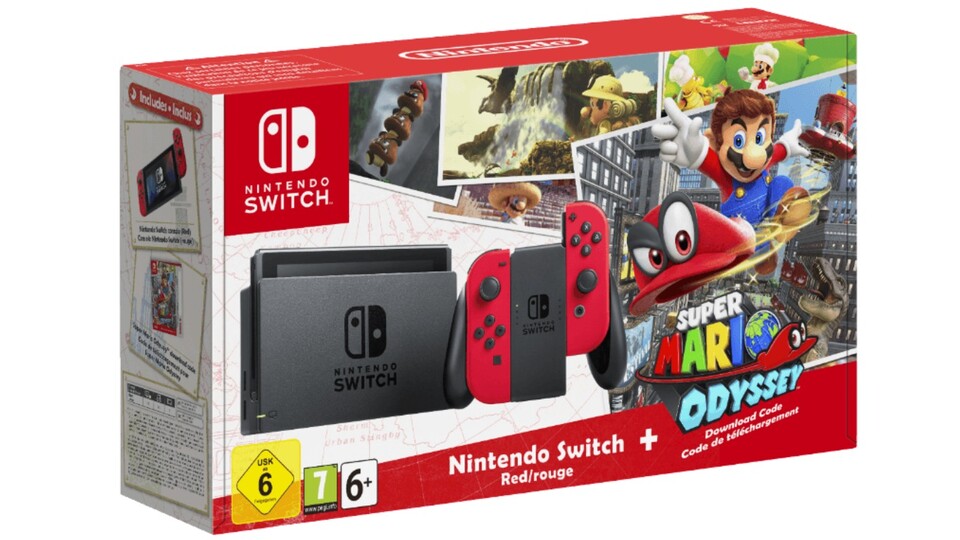 Saturn-Sparbundle: Nintendo Switch + Super Mario Odyssey für zusammen nur 349€.