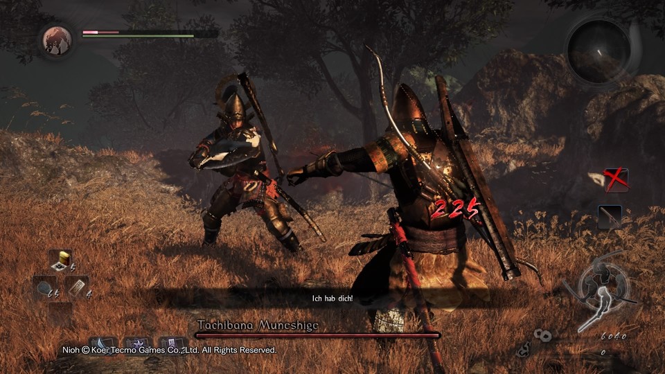 In den Bosskämpfen zeigt sich, wer das komplexe Kampfsystem wirklich gemeistert hat – wie in diesem optionalen Duell gegen den Samurai Tachibana Muneshige.