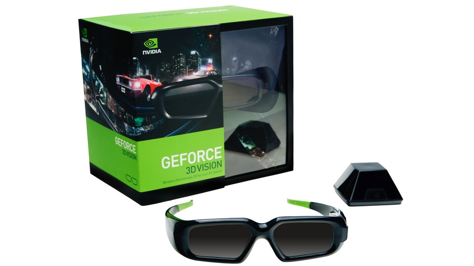 Die Shutter-Lösung von Nvidia 3D Vision arbeitet unabhängig vom Spiel und gibt die Daten von der Grafikkarte direkt stereoskopisch an den Monitor weiter.