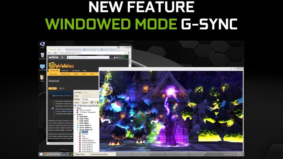 Nvidias G-Sync funktioniert nun auch im Fenster-Modus (Bildquelle: Nvidia)