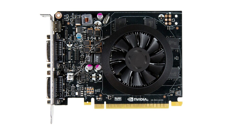 Der Geforce GTX 750 Ti reichen zur Stromversorgung die maximal 75 Watt aus dem PCI-Express-Slot.