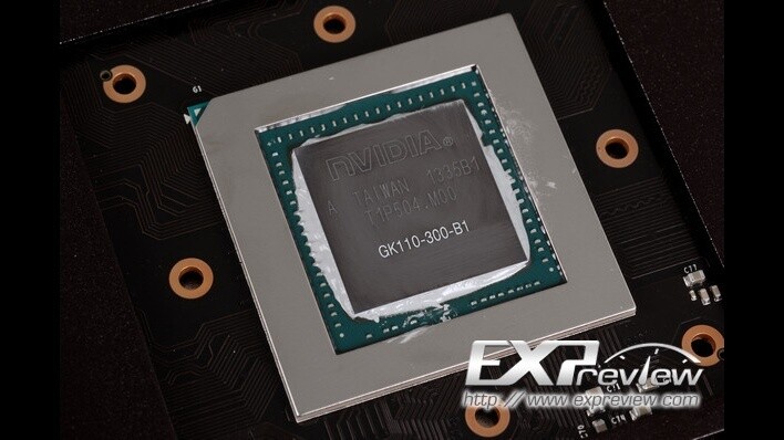 Der Nvidia-Grafikchip GK110 als B1-Revision.