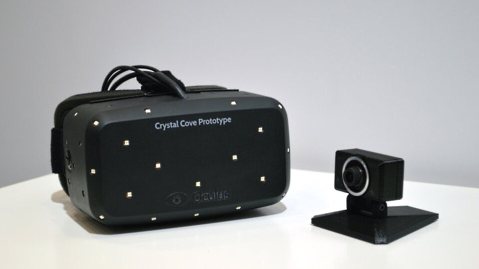 Oculus Rift Crystal Cove ist die neueste Version des VR-Headsets, die auf der CES 2014 zu sehen war (Bildquelle: Polygon)
