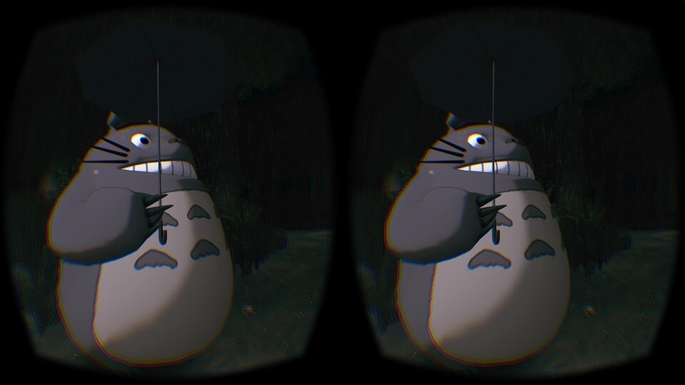 Die skurille Bushaltestelle-Szene aus dem Studio-Ghibli-Film »Mein Nachbar Totoro« können Sie mit dem Oculus Rift Development Kit 2 in 3D hautnah selbst erleben.