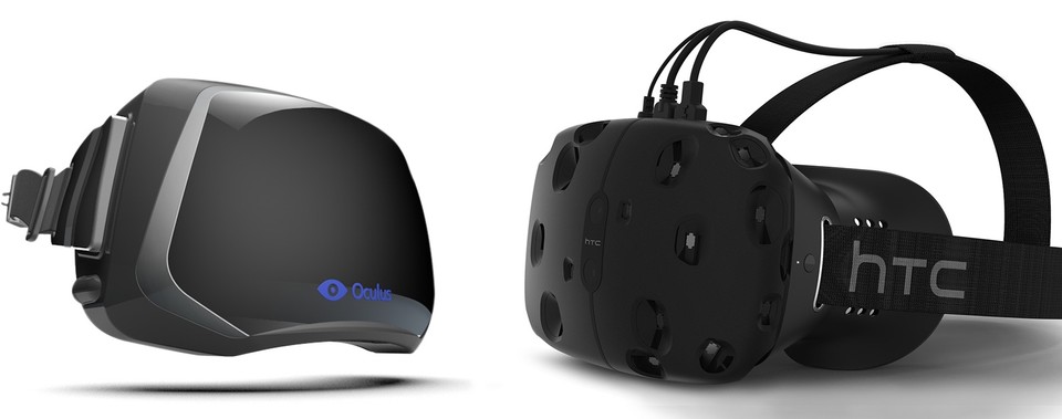 Oculus Rift und Steam VR in Form der HTC Vive sind die ersten Konkurrenten um den VR-Kuchen auf dem PC.