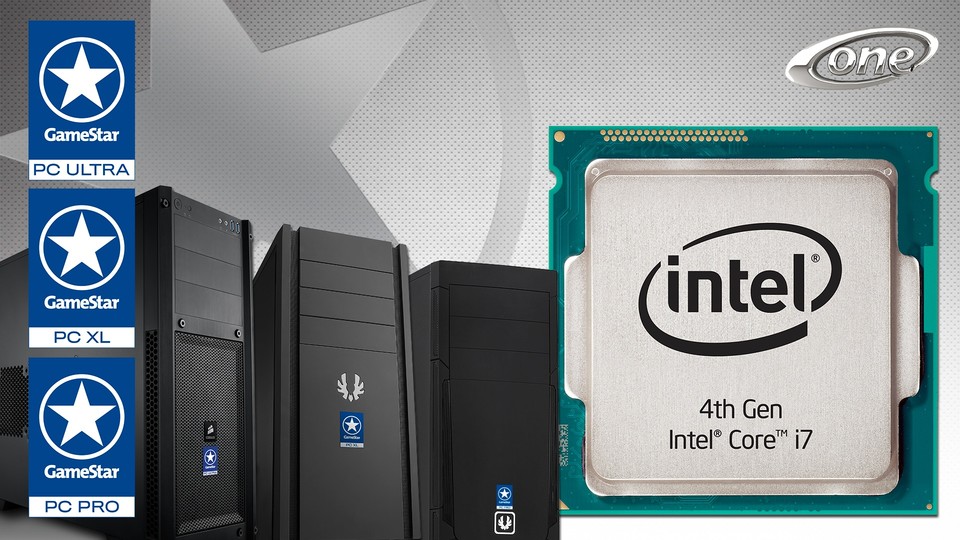 Unsere drei beliebtesten One GameStar-PCs laufen ab sofort mit Intels neuen Core-i5- und -i7-Vierkernprozessoren der HD-4000-Baureihe auf »Haswell«-Basis.