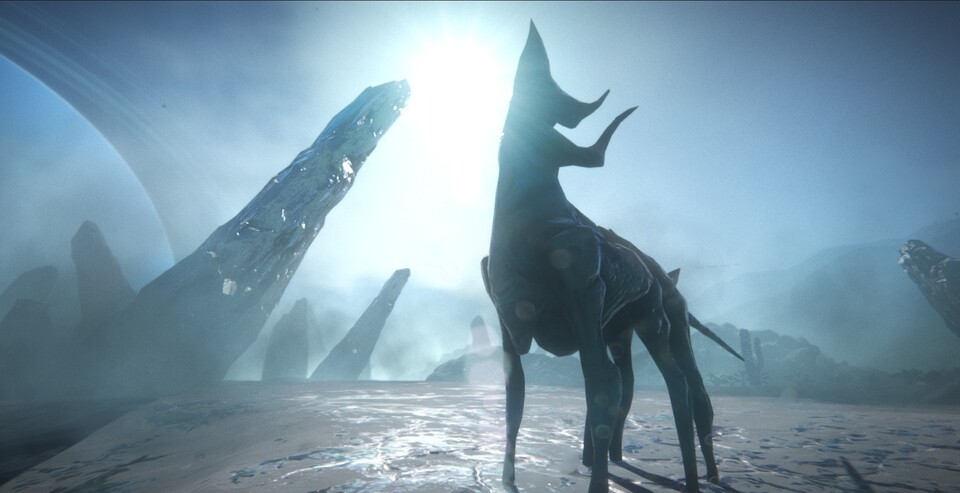 Auf Aziel, dem neuen Planeten des Content-Updates Dawn of Aziel warten neue Lebenwesen zum Entdecken für Spieler von Osiris: New Dawn.