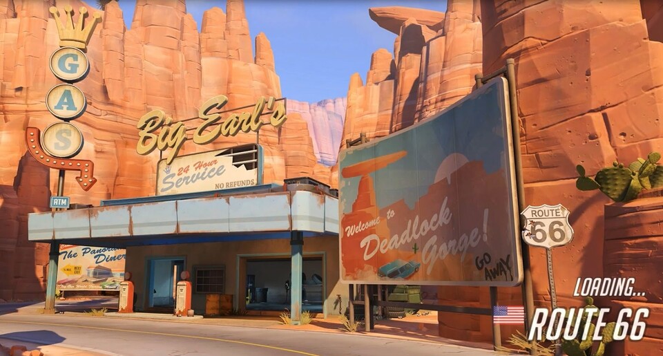 Overwatch hat eine weitere Map erhalten, und zwar Route 66 in Amerika.