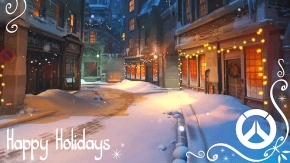 Overwatch bringt zu Weihnachten Schnee und festliches Ambiente.