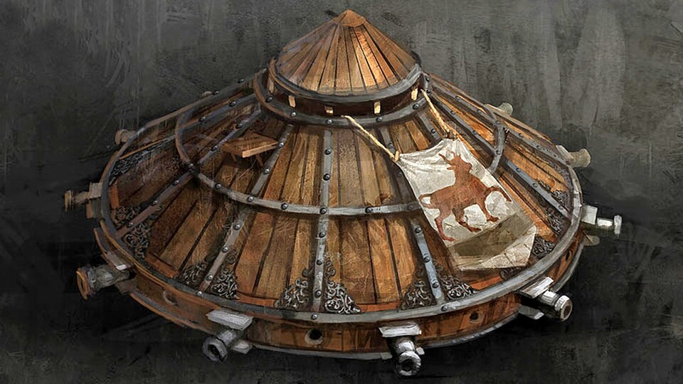 Der Leonardo-Panzer aus Assassins's Creed Brotherhood orientiert sich vom Design her nah ein einem real existierenen Bauplan aus der Renaissance.