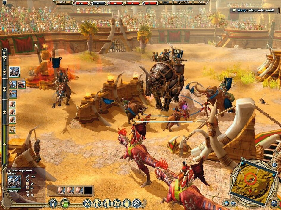 Multiplayer-Duell: Auf der Arena-Karte bauen Sie keine Basis, hier entscheiden Taktik und eine clever zusammengestellte Armee.