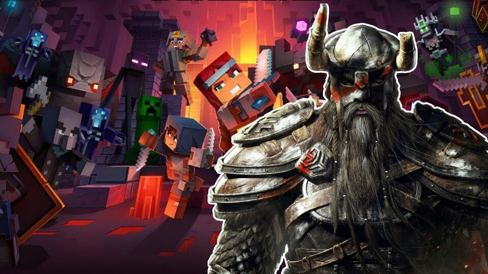 Skyrim und Minecraft wechseln das Genre. Während die Welt von Skyrim mit Greymoor bald auch als MMO spielbar ist, wird aus Minecraft ein Action-RPG. 