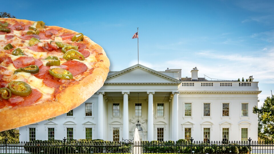 Pizza und das Weiße Haus - zusammen geben sie Einblick in die Lage der Welt. (Bildquelle: Adobe Stock)