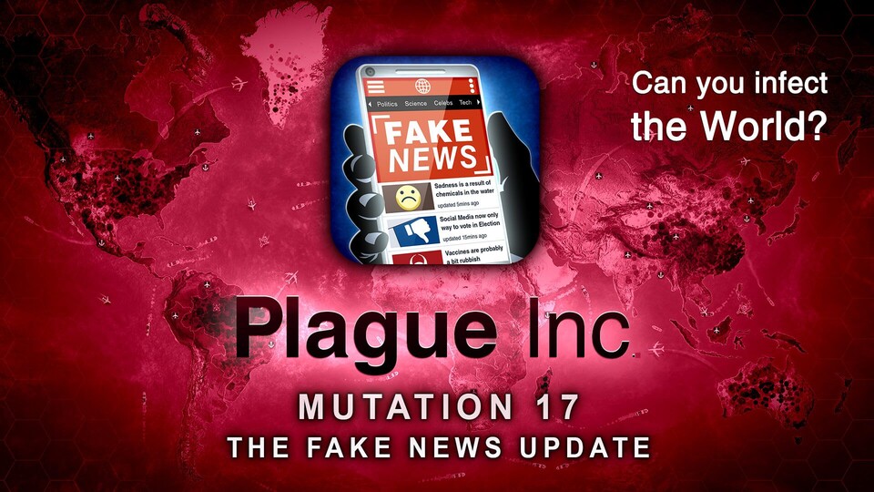 In Plague Inc. verbreitet ihr normalerweise Krankheiten, wahlweise aber auch Fake News. 