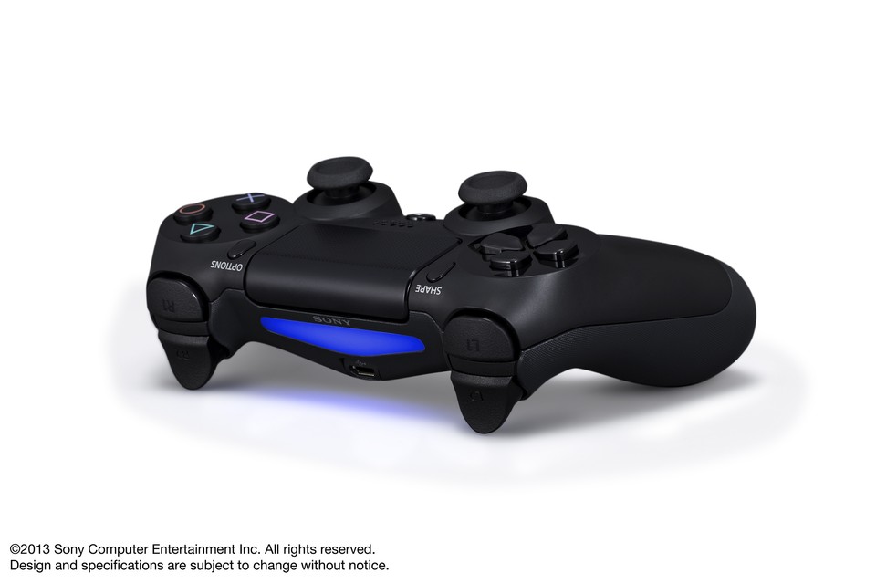 So sieht der neue Dualshock-4-Controller der PlayStation 4 aus.