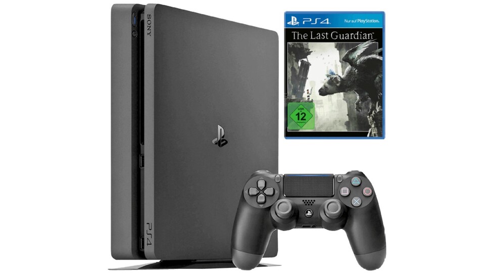 Passt zum neuen TV: Die PlayStation 4 Slim mit 1 TB Speicherplatz sowie mit The Last Guardian im Bundle.