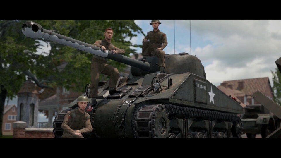 Maximal acht Spieler dürfen Panzer fahren, der Rest geht zu Fuß oder nimmt im LKW Platz.