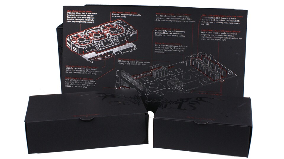 Die Powercolor Radeon HD 7990 Devil 13 wird in einem hochwertigen Karton geliefert.
