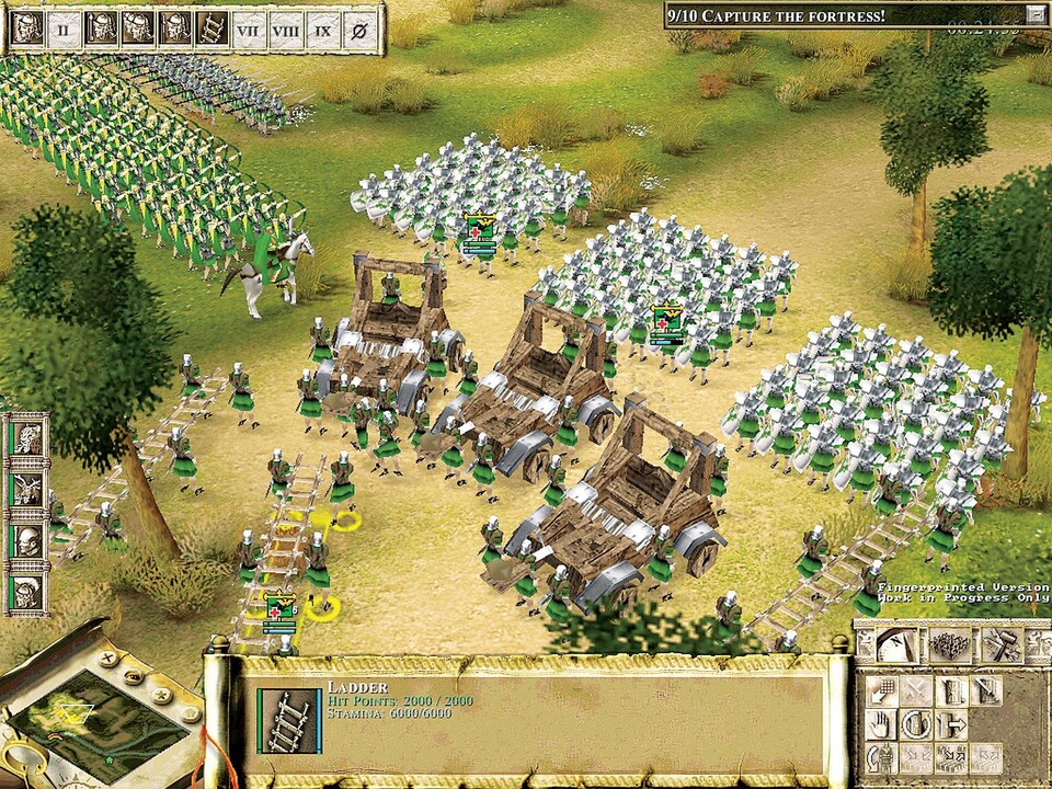 Unsere römische Belagerungsarmee kurz vor dem Sturmangriff.