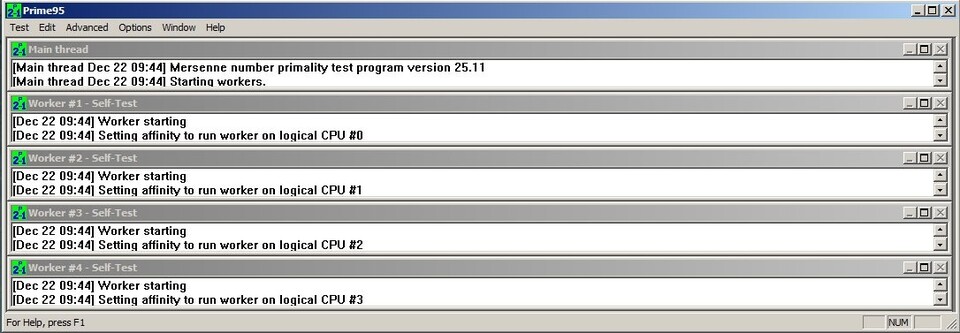 Der Stress-Test für die CPU: Prime95 findet sofort heraus, ob ein Kern stabil läuft oder nicht.
