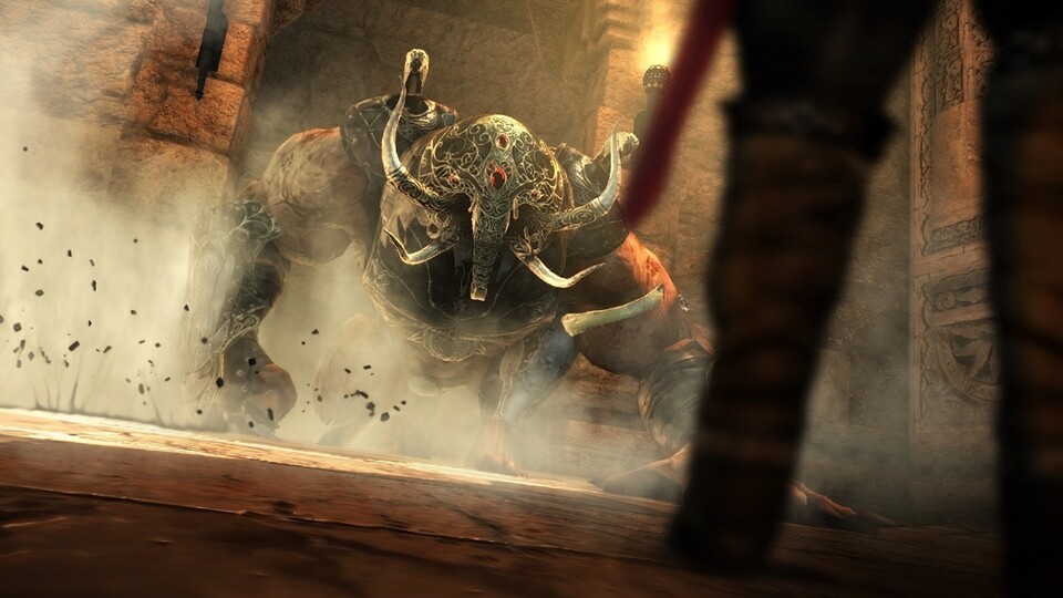 Prince of Persia: The Forgotten Sands: Diese furchteinflößende Bestie gab sich in der Präsentation schneller geschlagen als vermutet. 