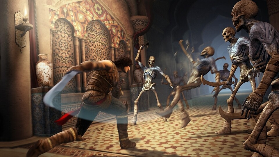 Prince of Persia: The Forgotten Sands: Gegen Skelette helfen ja bekanntlich Streitkolben am besten, aber ein Schwert tut’s für den Prinzen auch. 