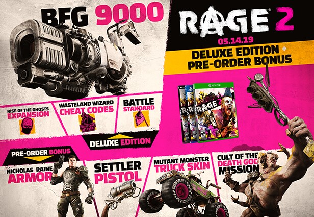 Rage 2: Die Inhalte der Digital Deluxe Edition sowie die Vorbesteller-Boni.