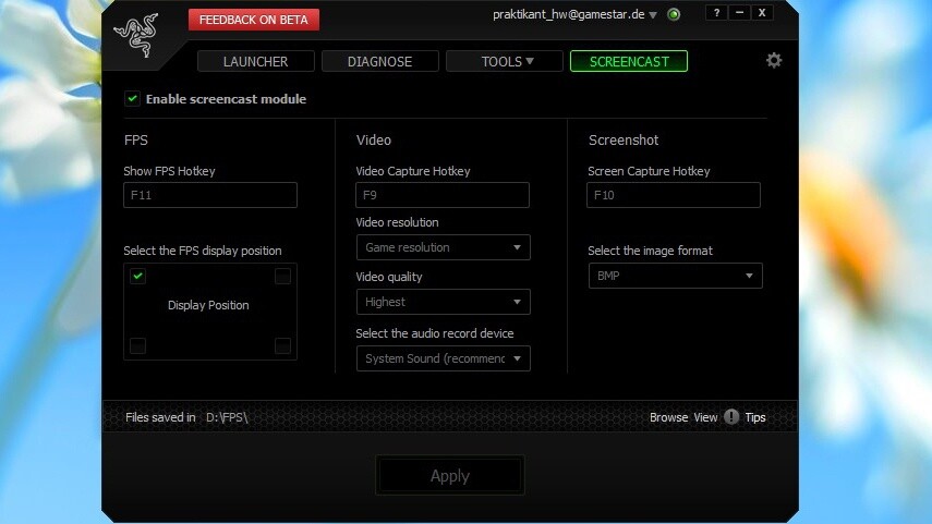 Hinter »Screencast« verbirgt sich ein Tool zum aufnehmen von Videos und Screenshots. 