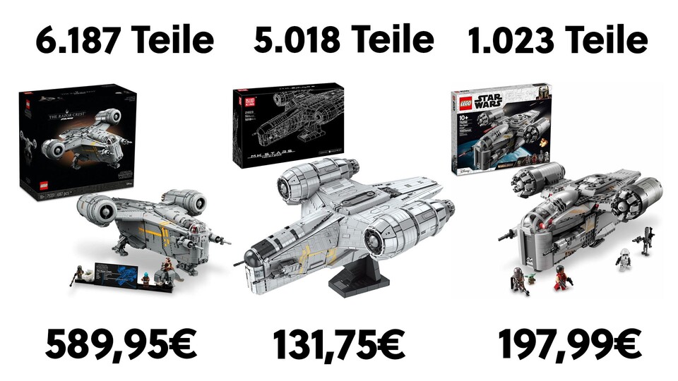 Die Preise sprechen für sich. Sind euch die 3,5 Mini-Figuren 400€ wert oder holt ihr sie euch einfach für ein paar Euro bei Bricklink?