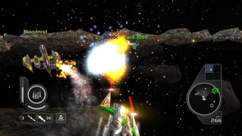 Wing Commander Arena reduziert das Spielprinzip auf 2D-Gefechte im Arcade-Stil.
