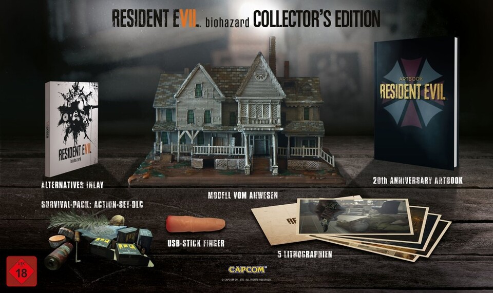 So sieht die Collector's Edition von Resident Evil 7 in Deutschland aus.
