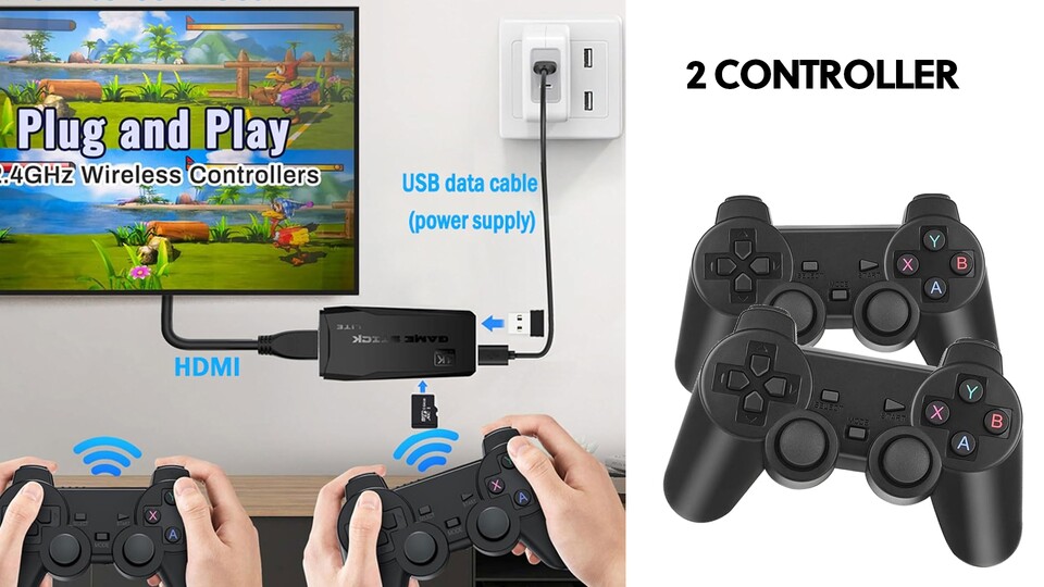 Zwei Controller: Viele Spiele unterstützen den guten, alten Couch-Koop mit Splitscreen!