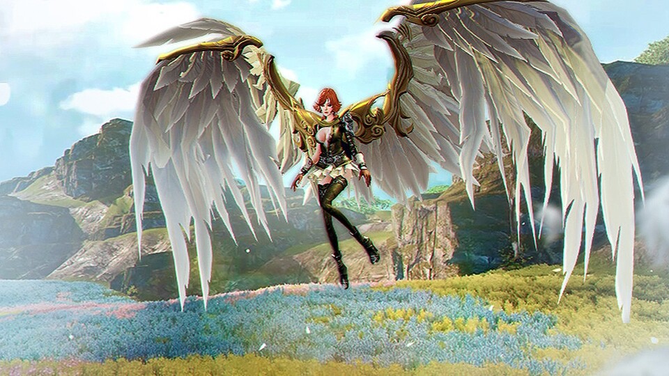 In Revelation Online können wir auch fliegen.