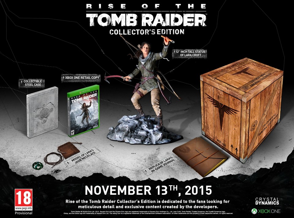 Rise of the Tomb Raider wird auch als Collector's Edition veröffentlicht. Enthalten ist unter anderem eine Lara-Croft-Statue.