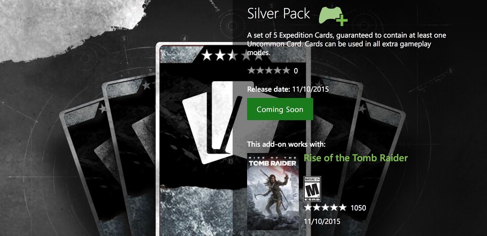Auch bei Rise of the Tomb Raider dürfen Spieler Echtgeld investieren. Diverse Karten-Packs haben Auswirkungen auf das Gameplay.