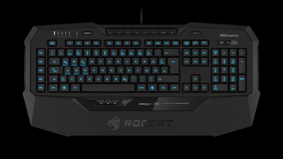Das Roccat Isku+ Force FX Gaming Keyboard bietet drucksensitive QWEASD-Tasten, die eine besonders genaue Steuerung ermöglichen.