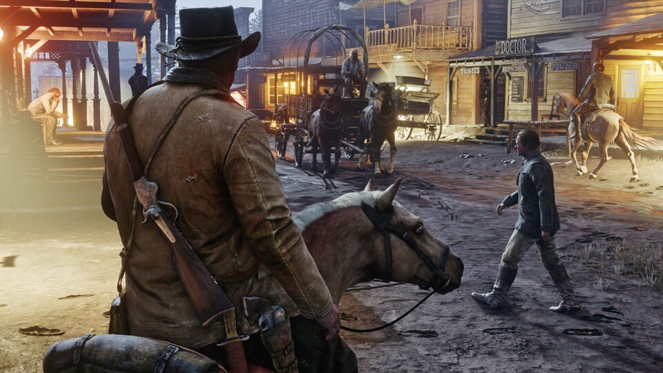 Alles in der Open World von Red Dead Redemption 2 soll glaubwürdig auf den Spieler reagieren, von Passanten bis zu Gesteinsbrocken. Ja, kein Witz: Gesteinsbrocken.