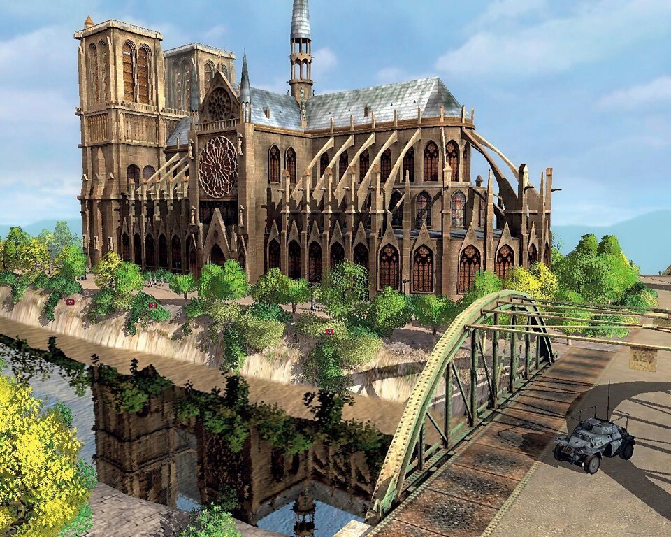 Die Kampagnen führen Sie durch viele originalgetreu nachgebaute Städte. So befreien Sie Notre-Dame in Paris.